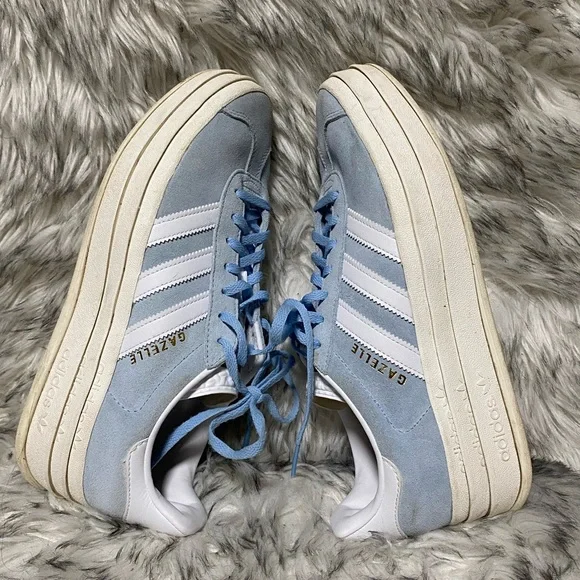 Adidas Sky Blue Gazelle Bold Platform Sneaker - Picture 6 of 13